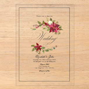 Timeless Holly Wreath Christmas Acryleinladungen