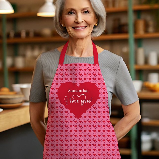 Timeless Love Hearts Personalized Valentine Gift   Schürze (Timeless Love Hearts Personalized Valentine Gift Apron)