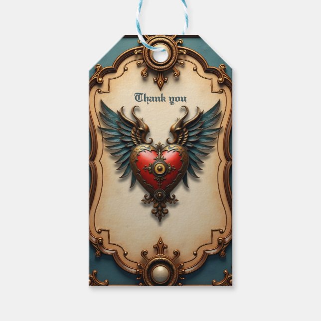 Timeless love, surreal elegance in steampunk style geschenkanhänger (Vorderseite)