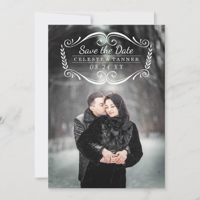 Timeless | Moderne Photo Save the Date Classique (Devant)