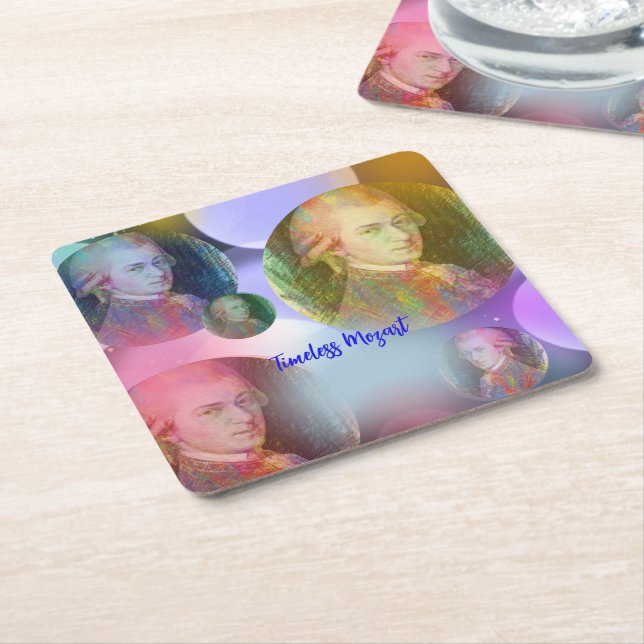 Timeless Mozart Music Rechteckiger Pappuntersetzer (angewinkelt)