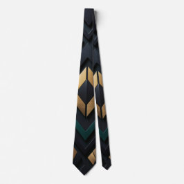 Timeless Power - negro carbón, verde, dorado Krawatte