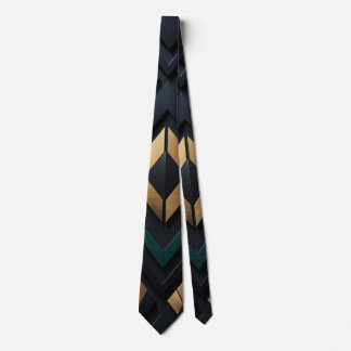Timeless Power - negro carbón, verde, dorado Krawatte