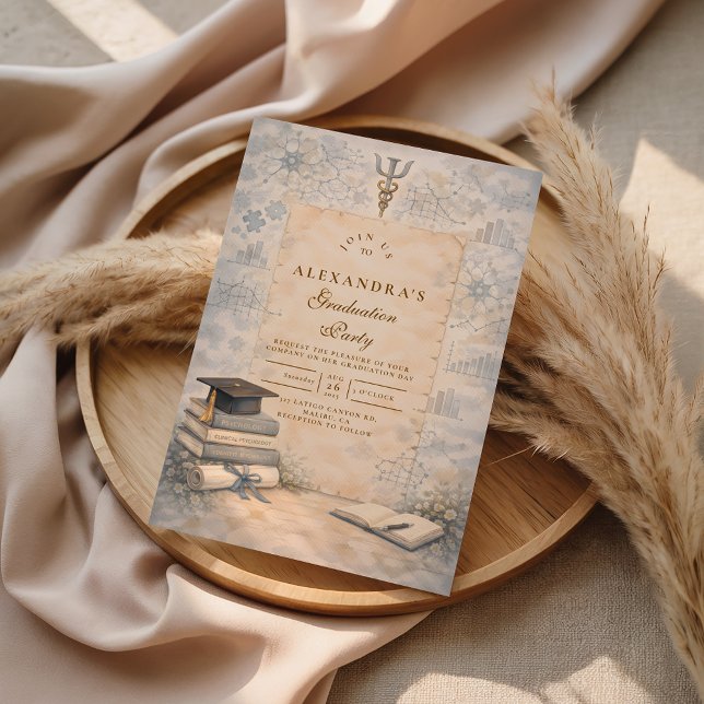 Timeless Psychology Graduation Einladung (Von Creator hochgeladen)