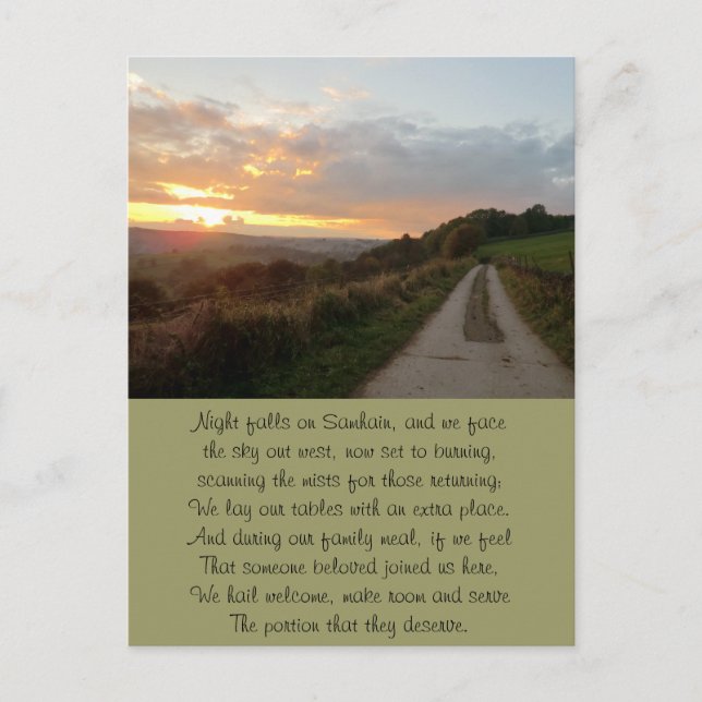 Timeless Samhain Sunset Postkarte (Vorderseite)