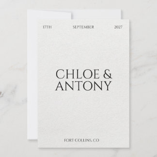 Timeless, Save The Date