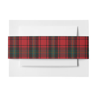 Timeless Tartan Plaid Red Black Ralph Christmas Einladungsbanderole