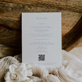 Timeless Vines Crest Dusty Blue Details Card Einladung