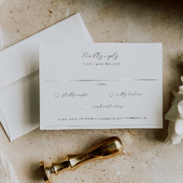 Timeless Vines Monogram Wedding Crest RSVP Karte