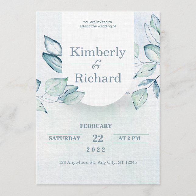 Timeless Wedding Invitation | Elegant Minimal  (Devant)