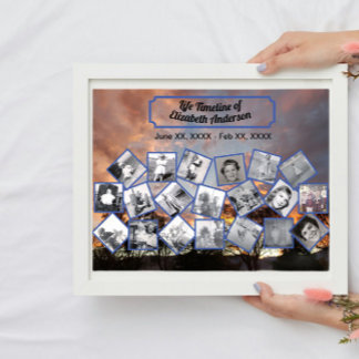 Timeline Foto Collage on Treline Sunset Poster