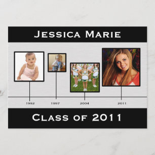 Timeline-schwarzer und grauer Abschluss Inviation Ankündigung