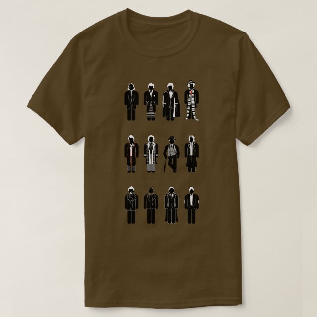 Timelord Erkennungsleitfaden 1. 11. plus Kriegsdok T-Shirt (Design vorne)