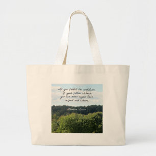 Timely Zitat von Abraham Lincoln Jumbo Stoffbeutel