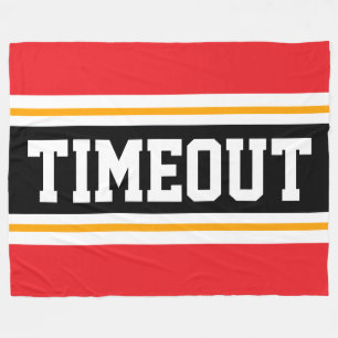 TIMEOUT Fette Helle Rote Schwarze Weiße Orange Str Fleecedecke