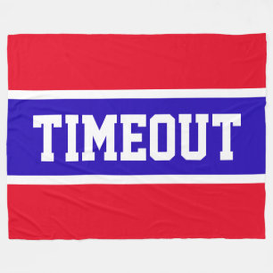 TIMEOUT Sportlich Helles Rot Weiß Marineblau Strei Fleecedecke