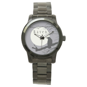 Timepiece des Raben der Mond Armbanduhr