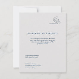 Timepiece- Minimalist Union Announcement  RSVP Karte