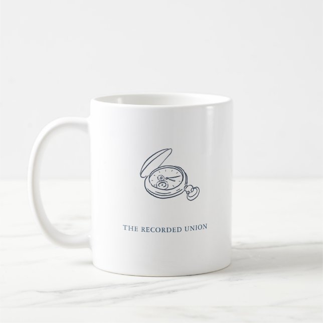 Timepiece-Minimalist Wedding Union Mug Kaffeetasse (Links)