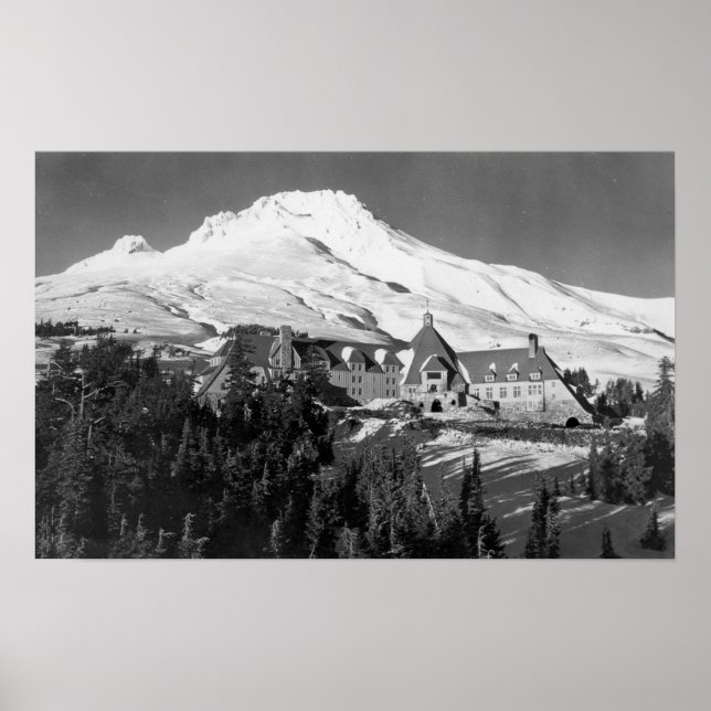 Timerline Lodge und Mt. Hood Fotograf Poster (Vorne)