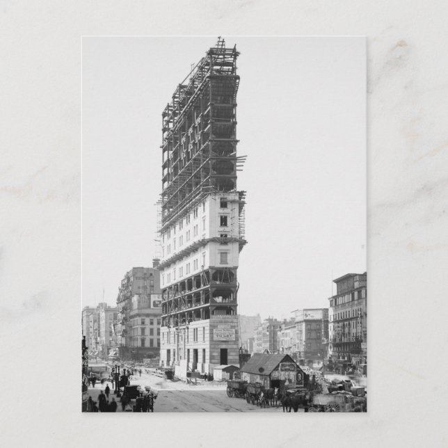 Times Gebäude Under Construction, New York: 1904 Postkarte (Vorderseite)