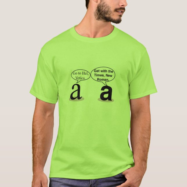 Times New Roman gegen Helvetica T-Shirt (Vorderseite)