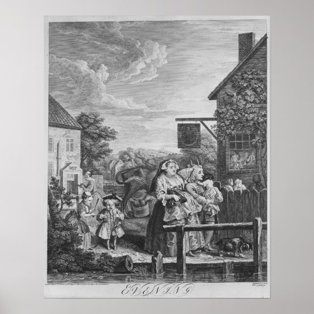 Times of the Day, Evening, 1738 Poster (Vorne)