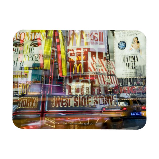 Times Square bei Twilight Magnet (Horizontal)