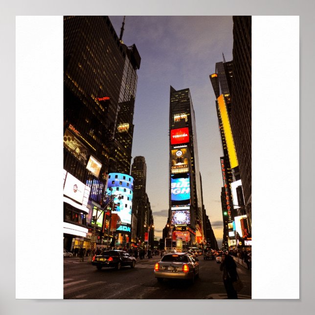Times Square in der Nacht Poster (Vorne)