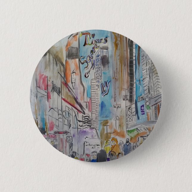 Times Square New York City Button (Vorderseite)