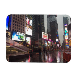 Times Square New York City NYC Neon Signs Foto Magnet