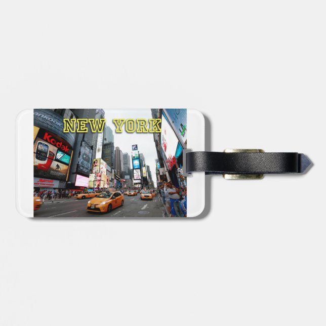 Times Square New York City USA Gepäckanhänger (Rückseite horizontal)