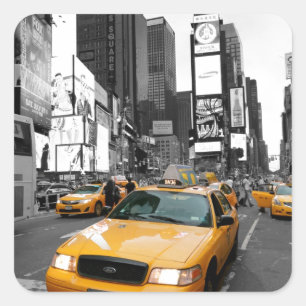 Times Square New York City USA Quadratischer Aufkleber