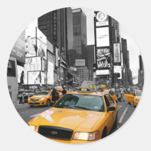 Times Square New York City USA Runder Aufkleber