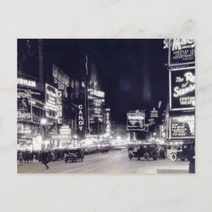 Times Square, New York City Vintag Postkarte