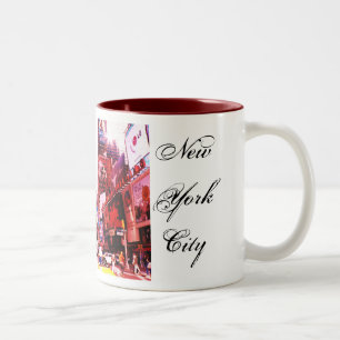 Times Square, New York City Zweifarbige Tasse