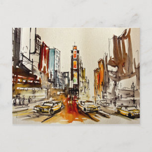 Times Square New York Postcard Postkarte