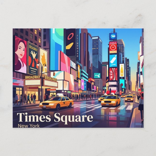 Times Square New York Postkarte (Vorderseite)