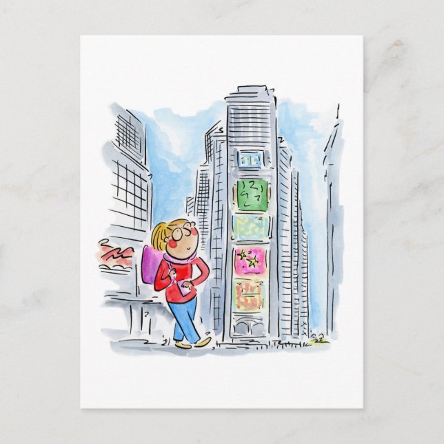 Times Square, New York Postkarte (Vorderseite)