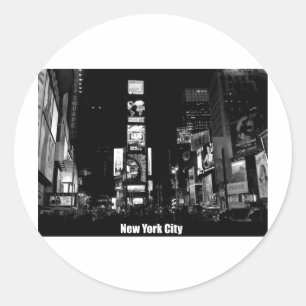Times Square - New York Runder Aufkleber