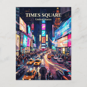 Times Square New York State Postkarte