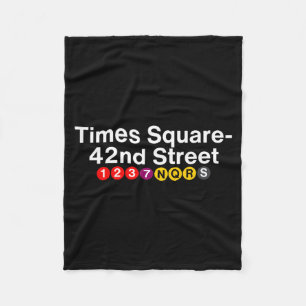 Times Square New York U-Bahn-Stationsschilder, Nyc Fleecedecke