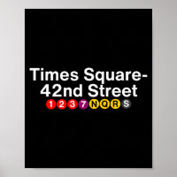 Times Square New York U-Bahn-Stationsschilder, Nyc
