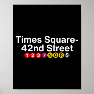 Times Square New York U-Bahn-Stationsschilder, Nyc Poster