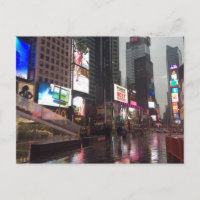 Times Square NYC New York City Rainy Day Big Apple
