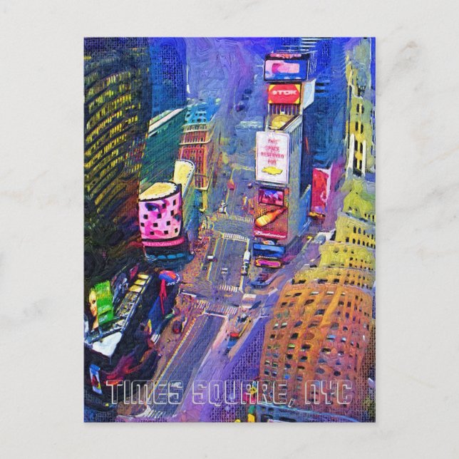 Times Square, NYC, New York City, Skyline Postkarte (Vorderseite)