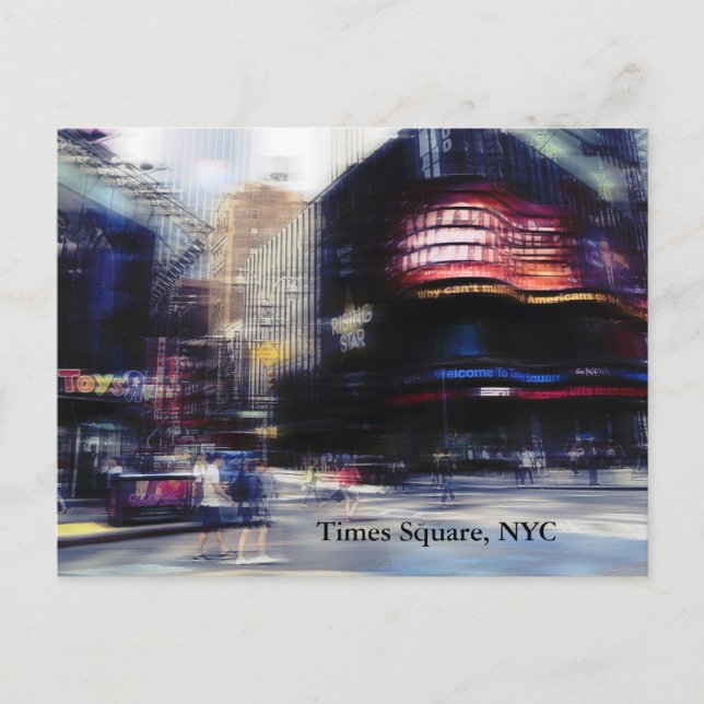 Times Square, NYC Postkarte (Vorderseite)