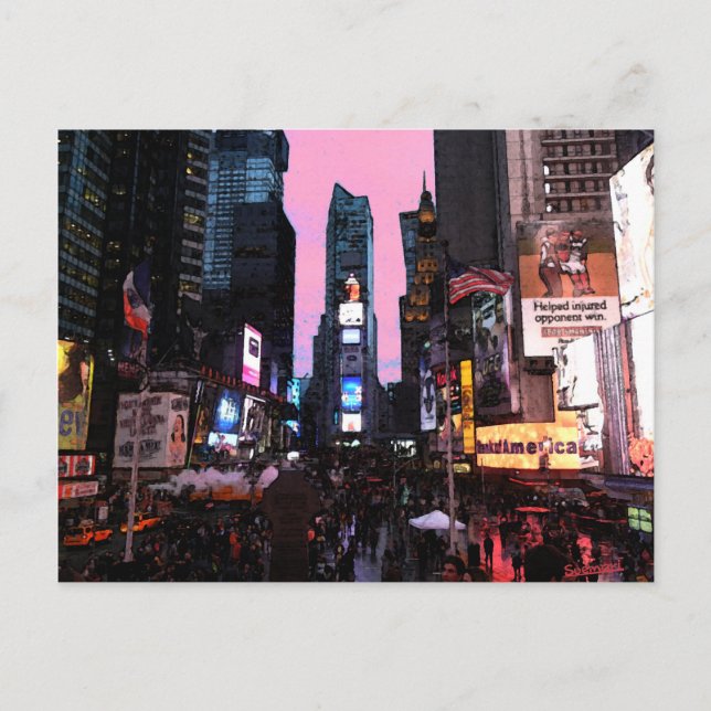 Times Square Postkarte (Vorderseite)