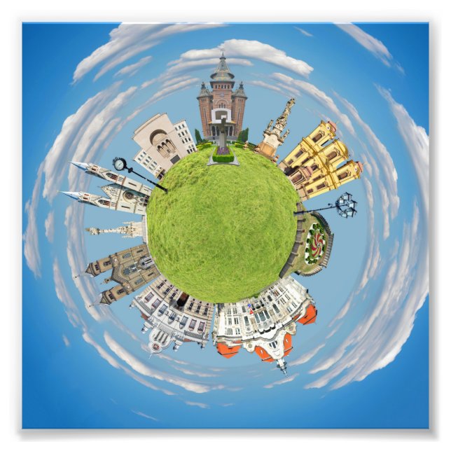 Timisoara Stadt romania winziger Planet Sehenswürd Fotodruck (Vorne)