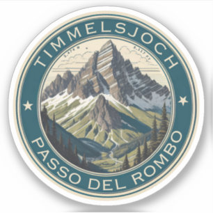 Timmelsjoch - Passo del Rombo Motorrad-Tour Aufkleber